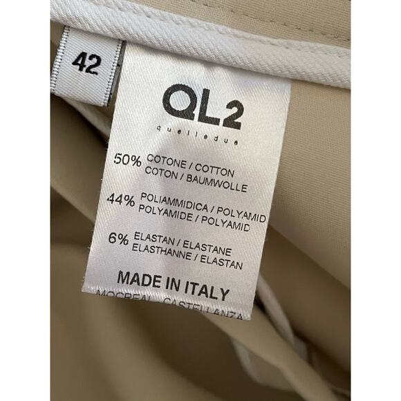 QL2 Monet Cream Flat Front Tailored Dress Pants size US6 - Picture 10 of 10